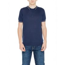 Hamaki-ho Classic Herrenpullover Blau Baumwolle, Größe XL