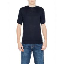 Hamaki-ho Sommerklassiker Herrenpullover Schwarz Baumwolle, Größe L