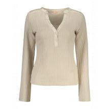 GUESS JEANS Damen V-AUSSCHNITT-PULLOVER Beige W5BP15K1162_BEA14H, Größe XS