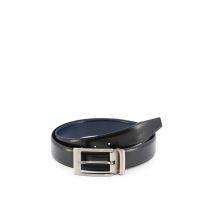 Ungaro Herren Wendegürtel Blau Leder Synthetik 3,5 cm