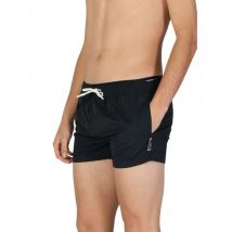 Hamaki-ho Herren Badehose Schwarz mit Kordelzug und Taschen, Größe S