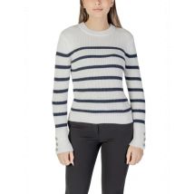 Morgan De Toi Damenpullover Weiß Streifen Frühling Sommer, Größe XS
