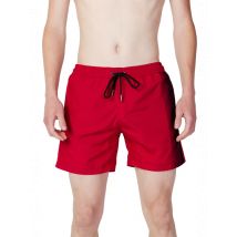 Trussardi Beachwear Trussardi Rote Herren Badeshorts mit Tas, Größe S