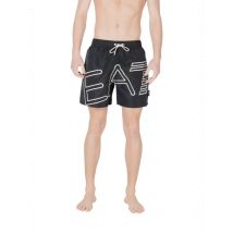 Ea7 Herren Badehose Schwarz mit Druckmuster - Frühling/Somme, Größe L