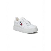 Tommy Hilfiger Damen Ledersneaker Weiß 470729, Größe 38