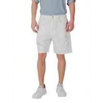 Gianni Lupo Herren Sommer Bermudas Weiß Baumwolle, Größe 50