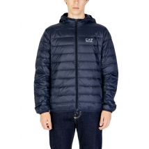 Ea7 Men's Winter Jacket - Blue, Classic Design, Durable Poly, Größe XL