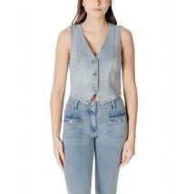 Morgan De Toi Damen V-Ausschnitt Weste Azurblau, Größe 34