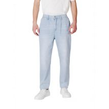 Gianni Lupo Herrenjeans Azurblau Baumwolle Komfortschnitt, Größe 50