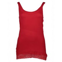 SILVIAN HEACH Elegantes Rotes Tanktop mit Spitzeneinsätzen, Größe XS