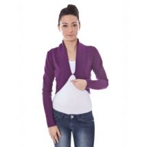 DATCH "Violetter Herringbone Pullover mit Rundkragen", Größe L