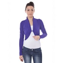 DATCH Eleganter Lila Seiden-Cardigan für Damen, Größe S