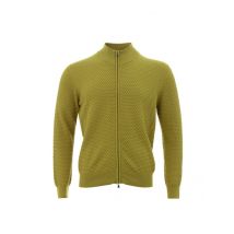 Elegant Yellow Cotton Cardigan for Men