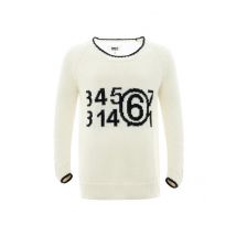 Elegant White Cotton Sweater for Men