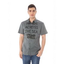 Costume National Ital. Kurzarmhemd Grau, Größe 50