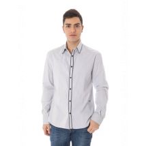 Costume National Elegantes Langarmhemd in Blau, Größe 52