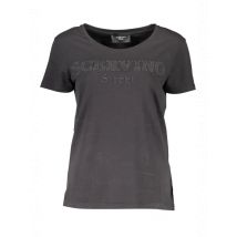 SCERVINO STREET Klassik T-Shirt Schwarz Baumwolle, Größe XS