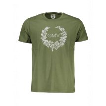 GIAN MARCO VENTURI Herren Kurzarm-T-Shirt Grün AU00783-ATTILIO_VERDE_MILITARY-GREEN, Größe L