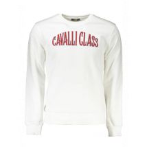 Cavalli Class Herren Langarm-Sweatshirt Weiß QXT65D-CF062_BIANCO_00053, Größe S