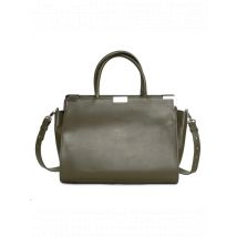 Lamarthe Elegance Lederhandtasche Moosgrün-Schwarz