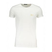 Cavalli Class Weißes Herren T-Shirt mit Logo, Größe XL