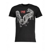 Cavalli Class Tigerprint T-Shirt Schwarz, Größe L