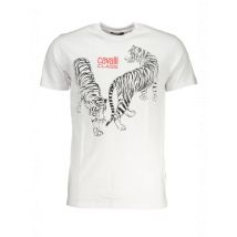 Cavalli Class Herren T-Shirt Weiß QXT62YJD060_BI00053, Größe L