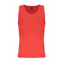 Breitschulter Rundhals Tanktop mit Logo Stickerei, Größe M