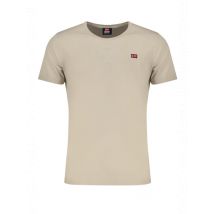 Rundhals Kurzarmshirt mit Logo Applikation, Größe 2XL