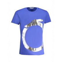 Logo TShirt mit Rundhalsausschnitt in Blau, Größe S