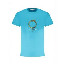 Kurzes TShirt mit Rundhals und Logoaufdruck, Größe L