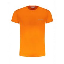 Kurzarm TShirt Rundhals Logo Aufdruck Orange TRU2MTS02AR10, Größe M