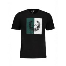 Schwarzes Logo TShirt mit Rundhalsausschnitt von Attilio, Größe XL