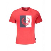 Aufdruck TShirt Kurzarm Rundhals Logo Markenname, Größe M