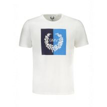 Kurzarm T-Shirt Rundhals Logo Aufdruck AU01416ATTILIO BIWHITE, Größe XL