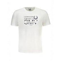 Italo Bianco Logo Shirt Kurzarm Rundhals, Größe L