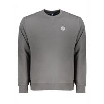 Gebürstetes Rundhals-Sweatshirt mit Logo-Applikation, Größe XL