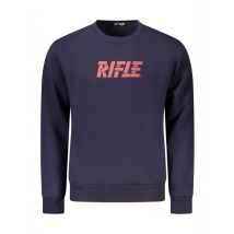 RIFLE Blaues Langarm-Sweatshirt mit Rundhalsausschnitt und L, Größe L