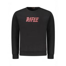RIFLE Logo Print Langarmshirt Rundhals, Größe M