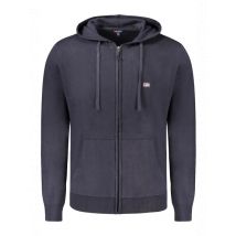 Kapuzen-Cardigan mit Reißverschluss und Taschen Navy, Größe L
