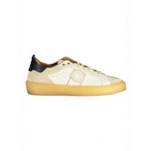 Kontrast Sneaker mit Einlegesohle und Logo, Größe 43