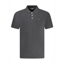 Wrangler Kurzarm Poloshirt Schwarz mit 3 Knöpfen und Logo, Größe S