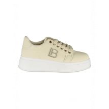 Kalbsleder Sneaker mit Strass und Keil von Biagiotti, Größe 39