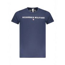 ACCADEMIA MILITARE Akademie Kontrast Rundhals T-Shirt mit Lo, Größe S
