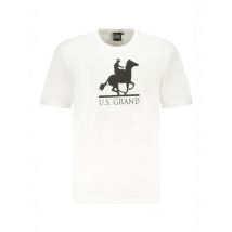U.S. GRAND POLO Herren T-Shirt Weiß AU02646_BI6BIANC, Größe S
