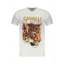 Cavalli Class Herren KURZARM-T-SHIRT Weiß TXT60UJD060_BI00533, Größe L