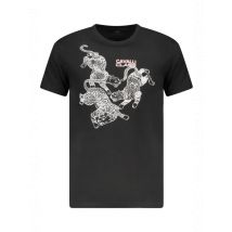 Cavalli Class Herren KURZARM-T-SHIRT Schwarz TXT60CJD060_NE05051, Größe L