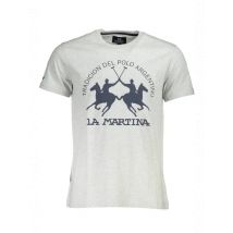 LA MARTINA GRAUES RUNDHALS TSHIRT, Größe M