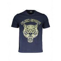 Plein Sport Navy Logo TShirt Kurzarm Rundhals, Größe XL