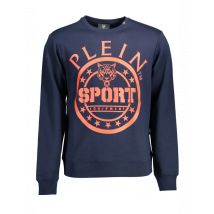 Plein Sport Navy Rundhals Sweatshirt mit Logo Druck, Größe S